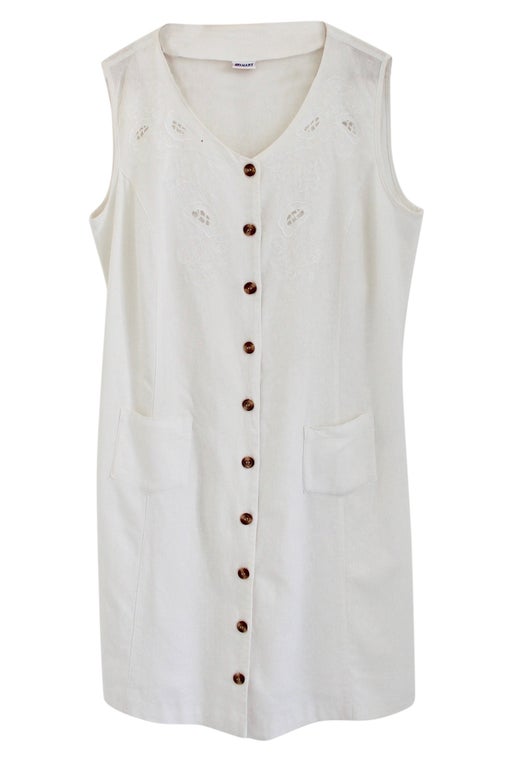 Embroidered buttoned dress