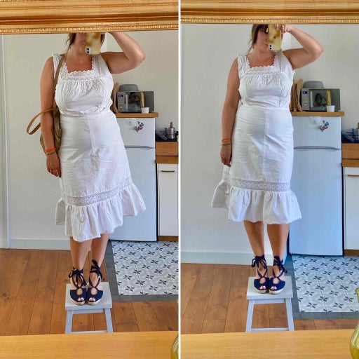 Robe brodée en coton