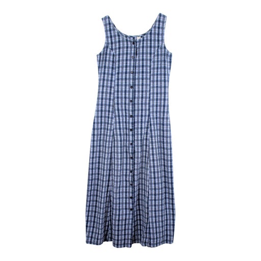 Checked buttoned dress