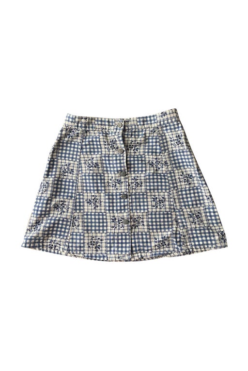 Patchwork buttoned skirt