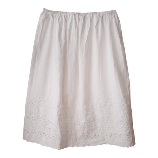 Embroidered cotton skirt