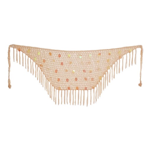 Crochet and sequin bandana