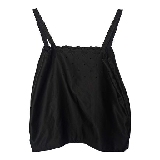 Embroidered black camisole
