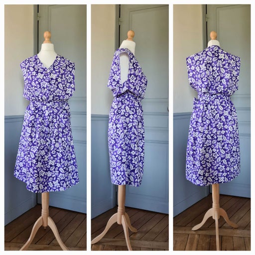 Robe boutonnée à fleurs