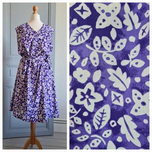 Robe boutonnée à fleurs