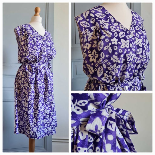 Robe boutonnée à fleurs