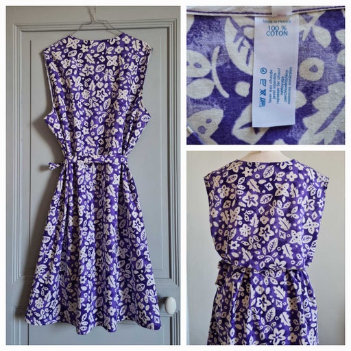 Robe boutonnée à fleurs