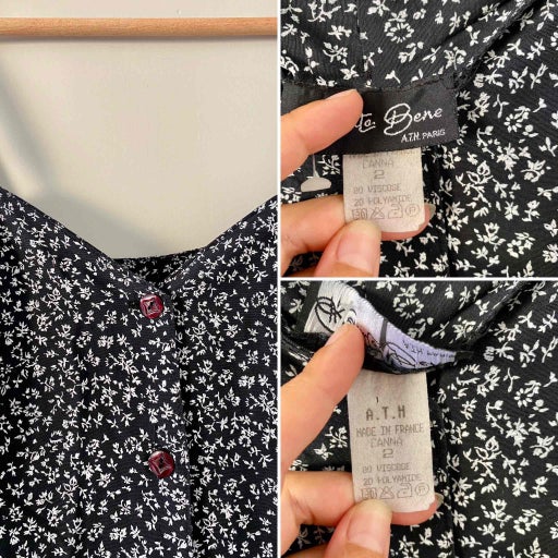 Robe boutonnée à fleurs