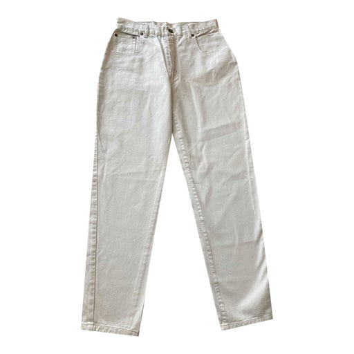 Ecru cotton jeans