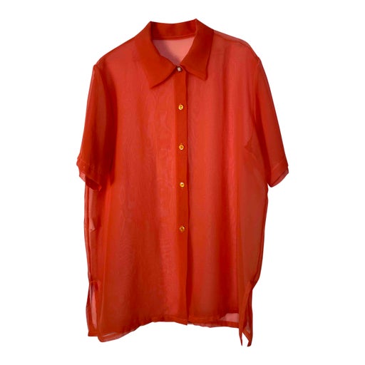 Orange sheer shirt