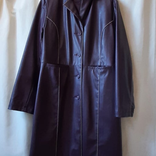 Faux leather coat