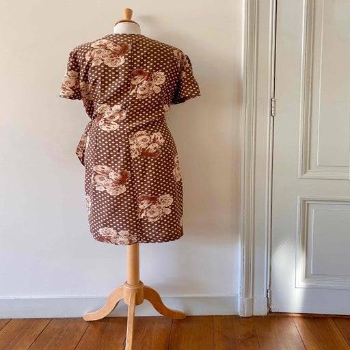 Robe portefeuille à fleurs