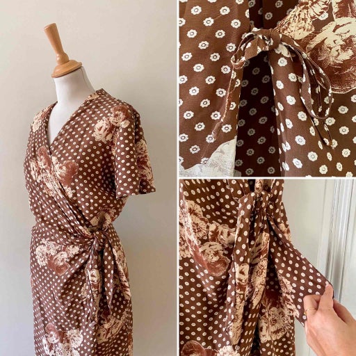 Robe portefeuille à fleurs