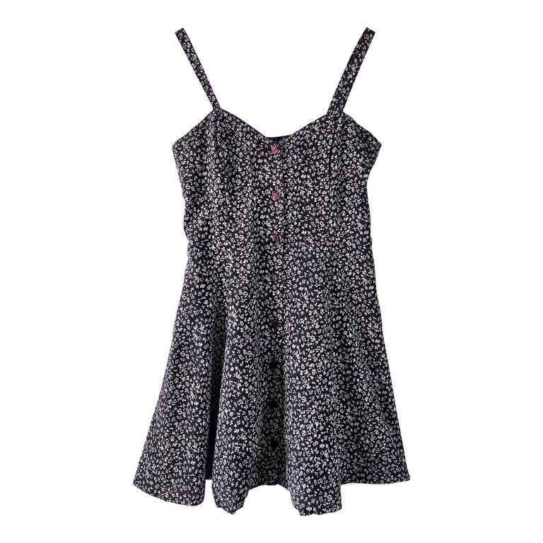 Robe boutonnée à fleurs