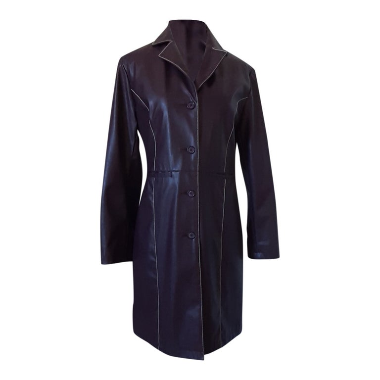 Faux leather coat