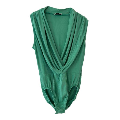 80's green bodysuit