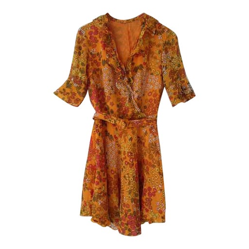 Robe portefeuille à fleurs