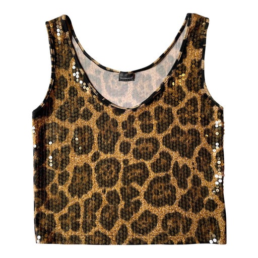 Sequined leopard top