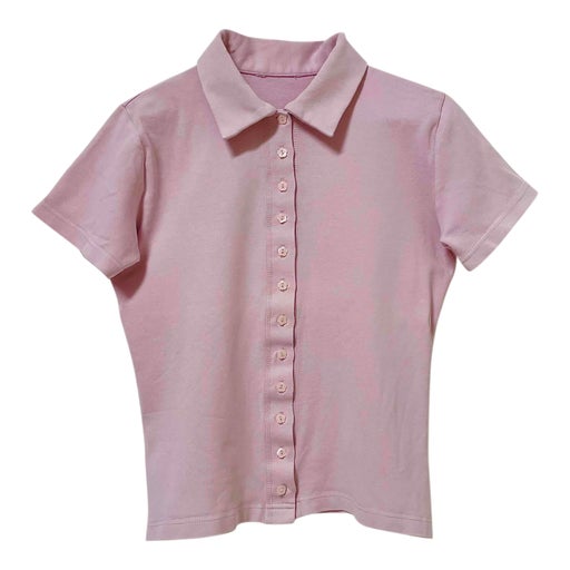 Buttoned cotton top
