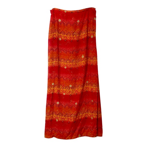 Patterned wrap skirt