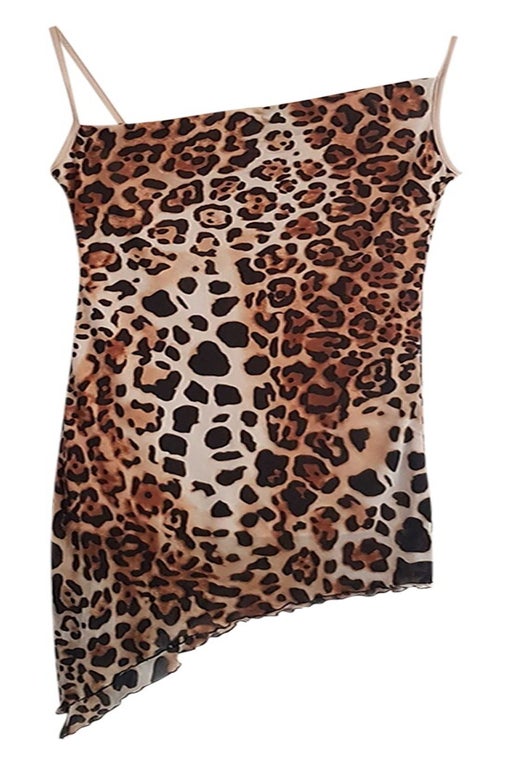 Leopard asymmetrical dress