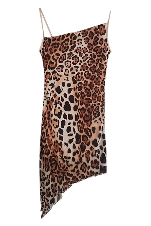 Leopard asymmetrical dress