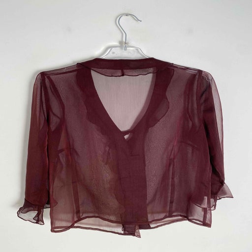 Burgundy sheer blouse for women Imparfaite