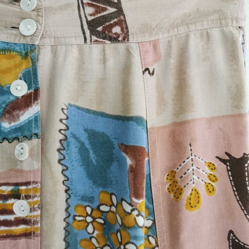 70's buttoned skirt
