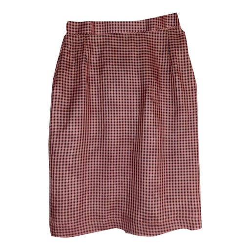 Gingham midi skirt