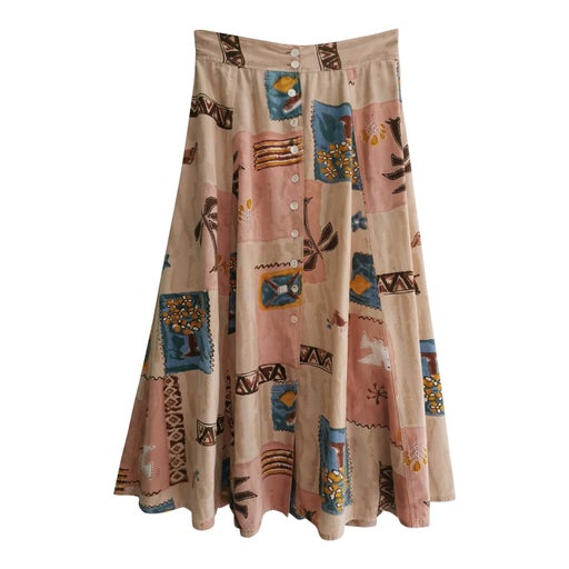 70&#39;s buttoned skirt
