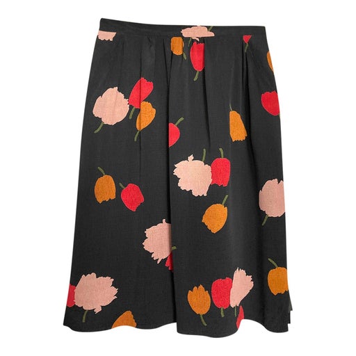 80's floral skirt