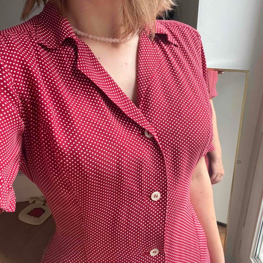 Polka Dot Buttoned Dress