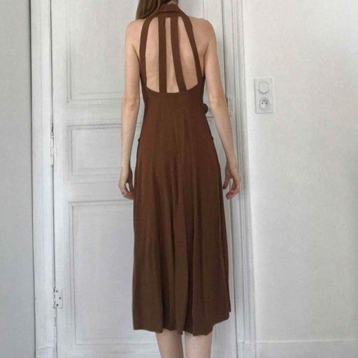 Robe boutonn e dos nu pour femme Imparfaite