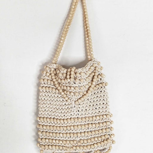 Bead and crochet bag.