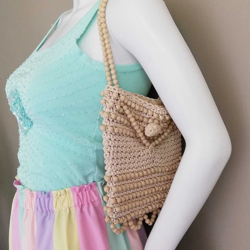 Bead and crochet bag.