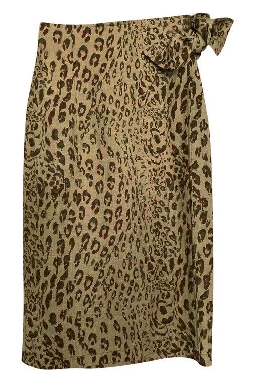 Leopard wrap skirt