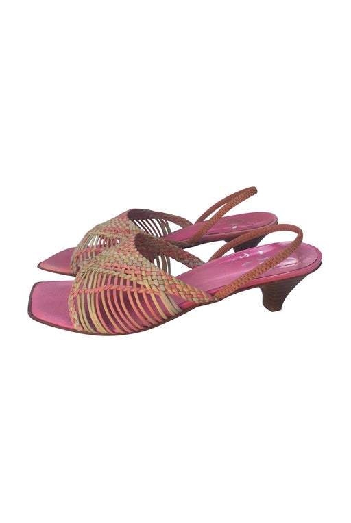 Woven leather sandals