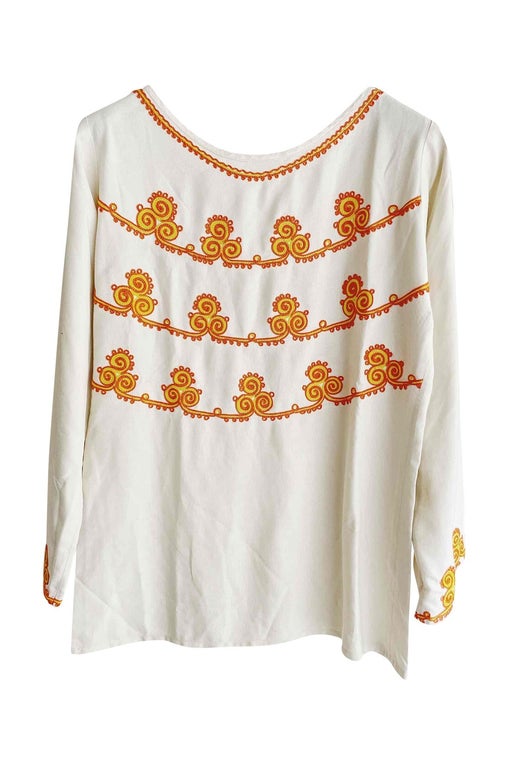 Linen embroidered top