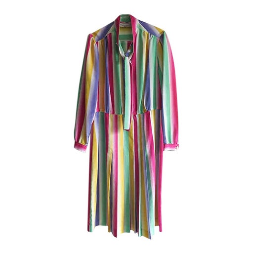 Multicolor pleated dress