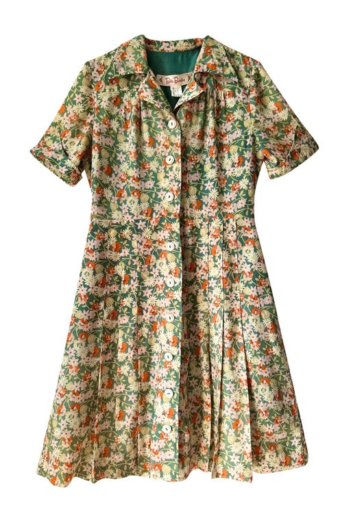 Floral shirt dress