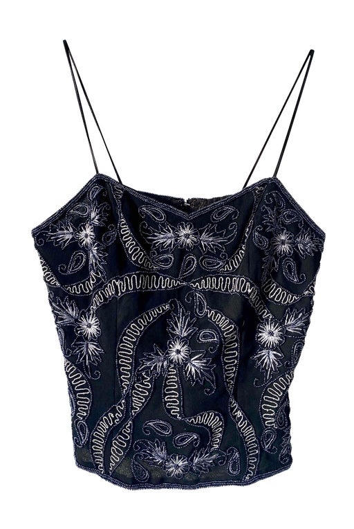 Beaded embroidered camisole