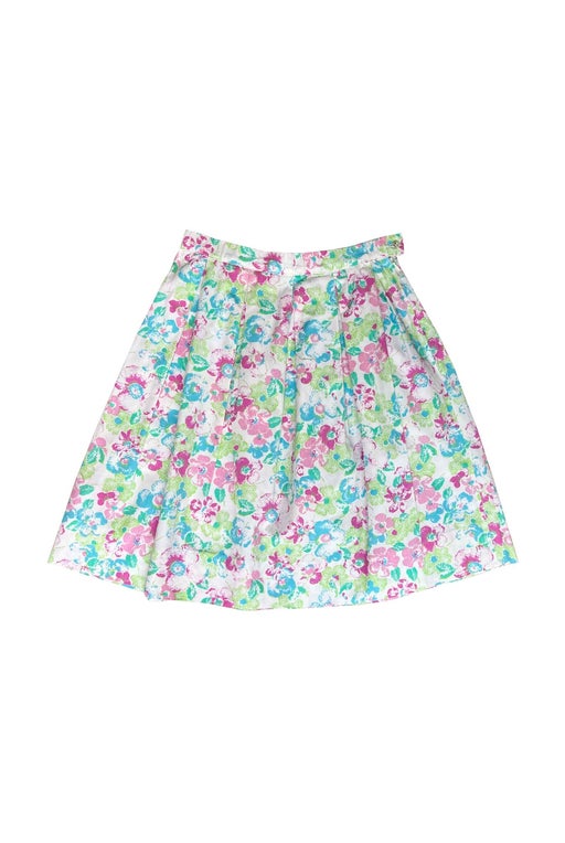 Pleated cotton skirt