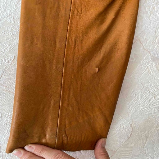 Leather trench coat