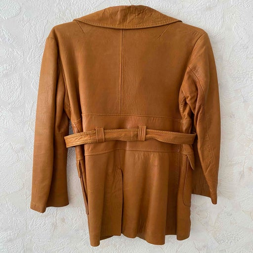Leather trench coat