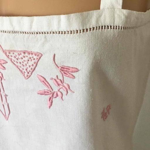 Embroidered slip dress