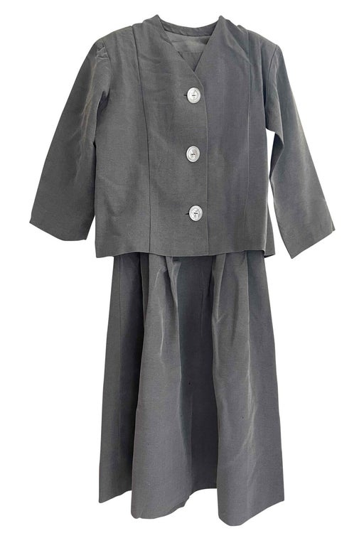 Gray dress and jacket set