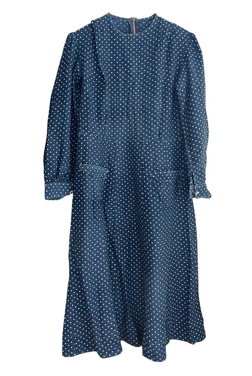 Robe en coton à pois 