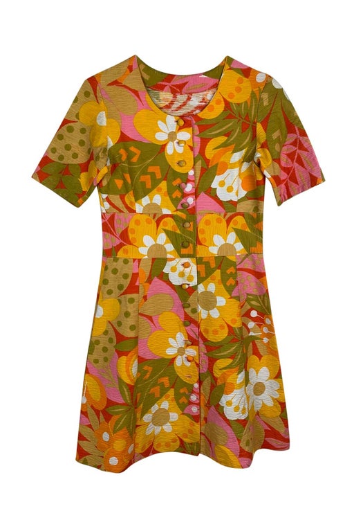 70's buttoned dress