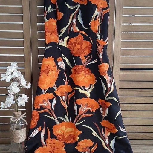 Floral strapless dress