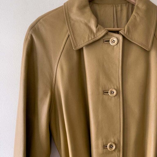 Leather trench coat